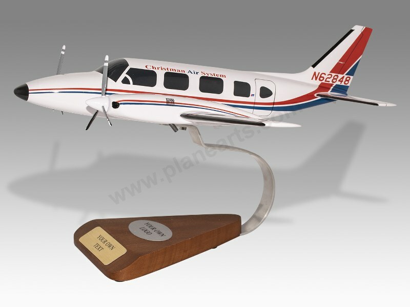 Piper PA-31-350 Navajo Chieftain Christman Air System Solid Wood Display Model