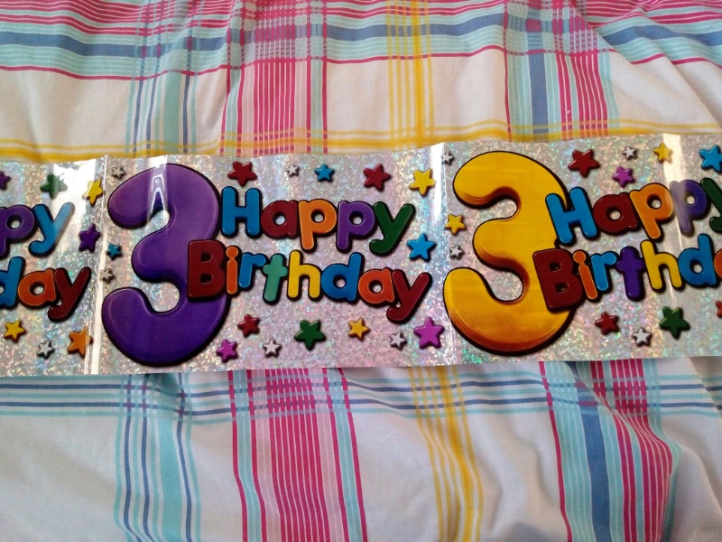 Happy 3rd Birthday Banners In Alva Clackmannanshire Gumtree