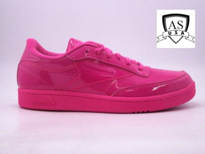 Reebok X Cardi B Club C Junior Coated Size 5.5 Pink Tennis Shoes Sneakers H02516