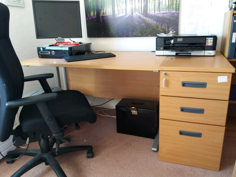 Office Desk Drawers And Chair In Clayton Le Moors Lancashire