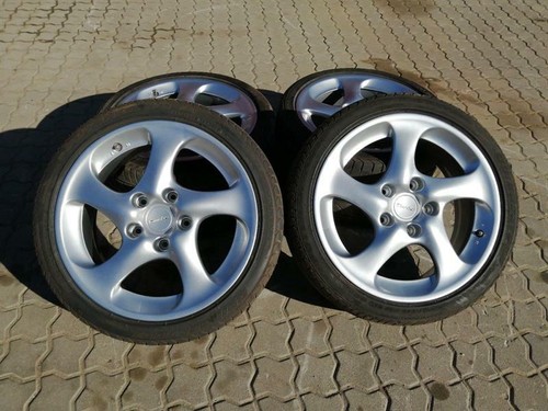 ORIGINAL PORSCHE 911 996 Turbo Alloy Wheel Set tyres Alufelge SATZ 11J 8J 18 OEM