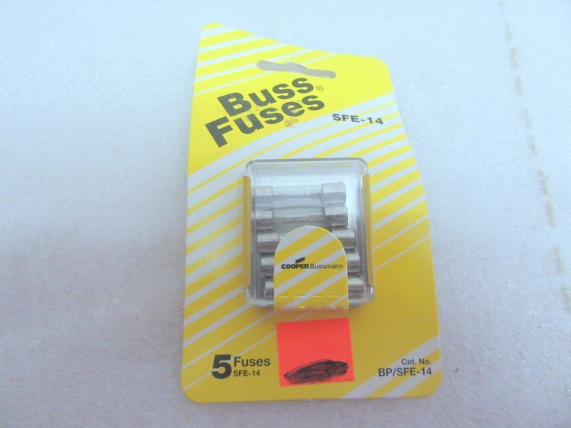 A25G Bussmann BP/SFE-14 Fuses 5-Pack OEM New Factory Boat Parts
