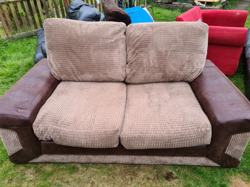 Half leather half fabric sofa in Kirkcaldy, Fife Gumtree