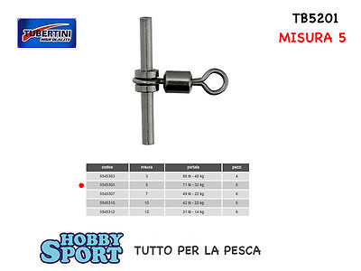 TB5201 TUBERTINI  ROLLING SU TUBETTO N  5  - 32 KG   PZ 5  PESCA MARE 2 CONF