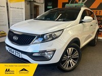 64 reg Kia Sportage 1.7 Crdi 3 Sat Nav ISG 6 speed, start stop, black leather.