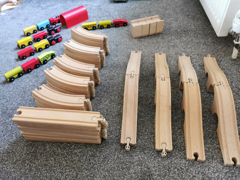 IKEA wooden train set like BRIO. 63 pieces. in Tadcaster, North