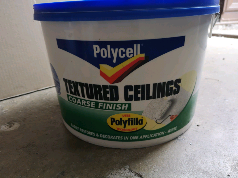 10l Polycell Textured Ceiling Paint White In Grove