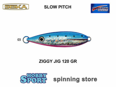 SLOW PITCH ZIGGY JIG 120 GR COL. 03 BPS BLUE SILVER PINK SEIKA TUBERTINI MARE