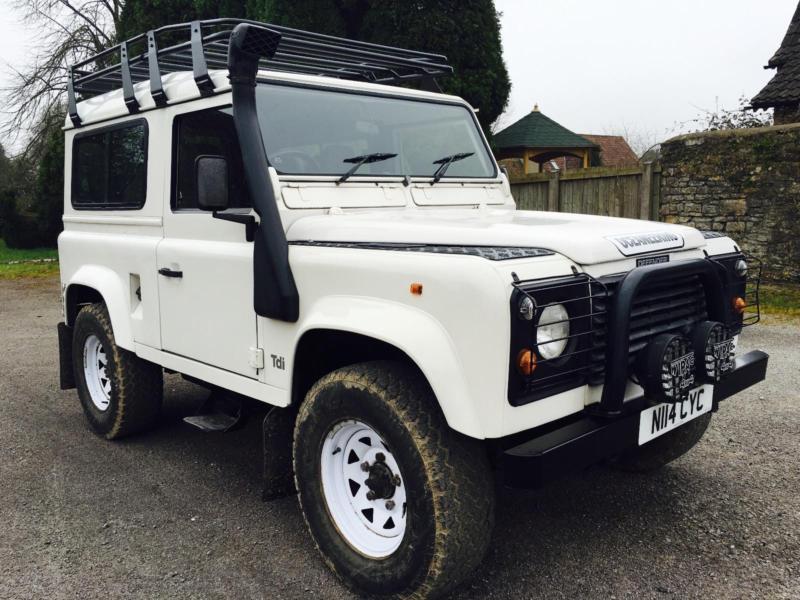 1996 Land Rover Defender 90 300tdi County Station Wagon, White in