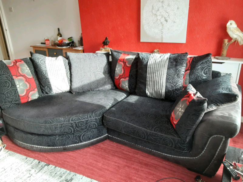 Three seater corner sofa and cuddle chair with extender. | in Lytchett Matravers, Dorset | Gumtree