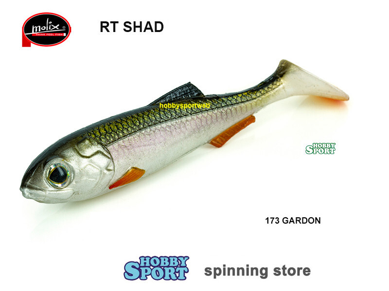 MOLIX RT SHAD 4,5" COLORE 173 GARDON CONF 4 PZ SPINNING LAGO FIUME