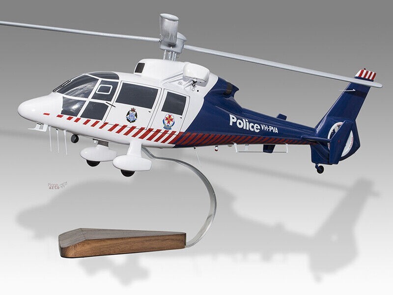 Aerospatiale SA-365C-1 Dauphin 2 Victoria Police Air Wing Wood Model Large 1/32