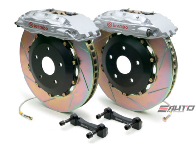 Brembo Rear  GT Brake BBK 4pot Silver 380x32 Slot Escalade Chevy GMC 1500 07-14