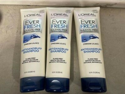 Lot 3 L Oreal Ever Fresh Indian Lilac Anti Dandruff Shampoo 8.5oz Discontinued