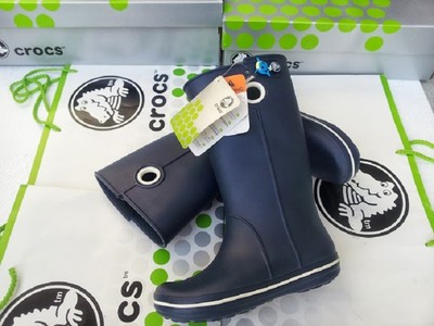 CROCS JAUNT GEORGIE RAIN SNOW BOOT SHOE~Navy Blue~Women 4~Junior 2~NEW