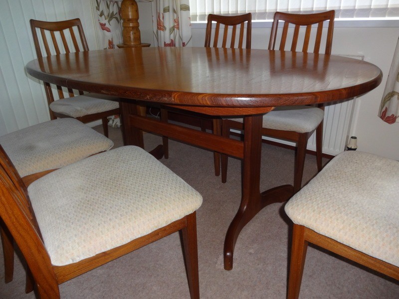 G PLAN DINING TABLE & 6 CHAIRS, TEAK, MID CENTURY, RETRO, VINTAGE MINT
