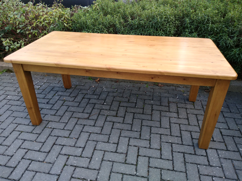 Bespoke Solid Pine Dining Table 6'x3' Refurbished in Horsham, West