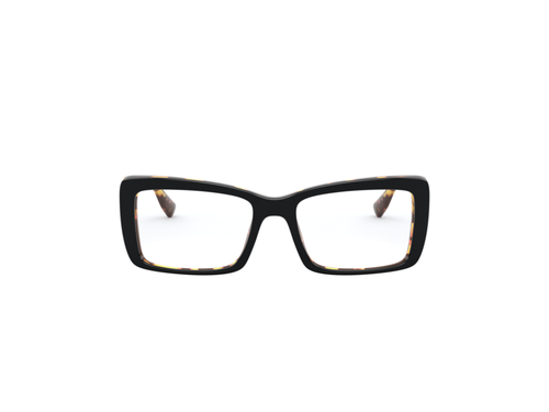 Pre-owned Miu Miu Eyeglasses Mu 03sv 3891o1 Black Rectangular