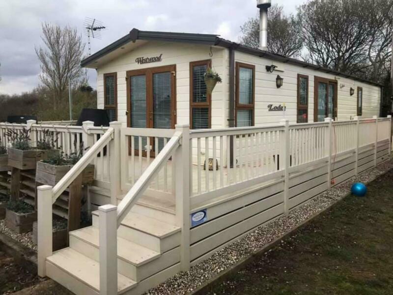 ABI Westwood Lodge static caravan on residential site, Lydd, Kent in