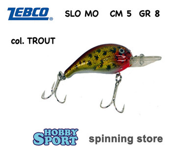SLO MO ZEBCO 8 GR COLORE TROUT 50 MM ESCA TROTA LAGHETTO SPINNING 3423301