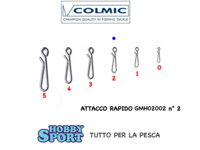 2 CONF. COLMIC GMH02002 SIZE 2  HANGING SNAP MOSCHETTONE AGGANCIO RAPIDO