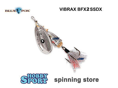 VIBRAX FOXTAIL 2 COL. SSDX SILVER BFX2 6 GR CUCCHIAINO ROTANTE BLUE FOX SPINNING