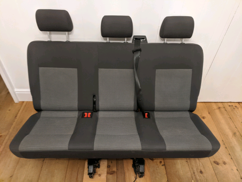 VW T5 rear bench seat with floor fittings and seat belts in Woking