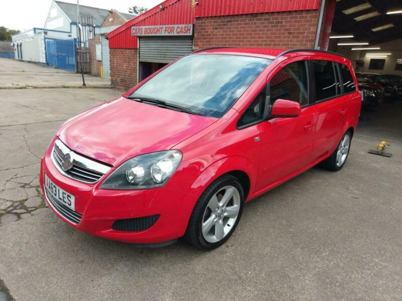 VAUXHALL ZAFIRA 1.6 7 SEATER BRIGHT RED ONLY 55K MILES 1 OWNER ALLOYS