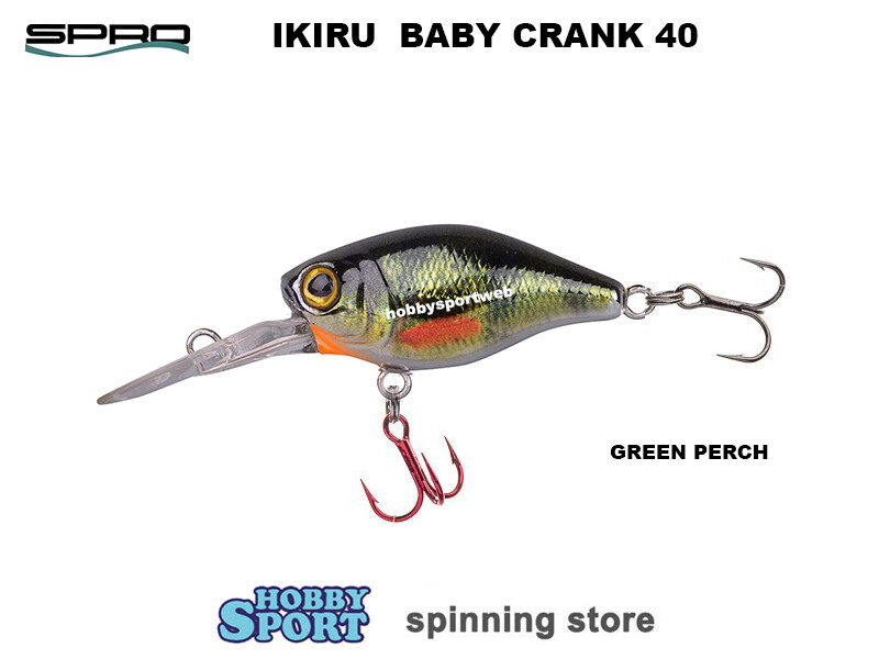 SPRO BABY CRANK IKIRU 40  DD FL COLORE GREEN PERCH 3 GR 4 CM 4373202 SPINNING
