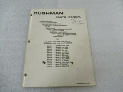 Manuals & Books - Cushman Parts Manual