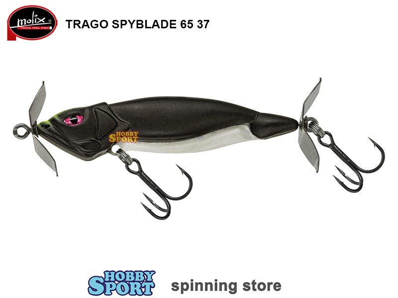 MOLIX TRAGO 65 SPYBLADE COL. 37 LUNA NERA 7,5 GR SPINNING BLACK BASS