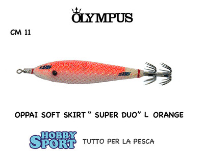OPPAI SOFT SUPER DUO L 11 CM  COLORE ORANGE PER  TATAKI FISHING OLYMPUS