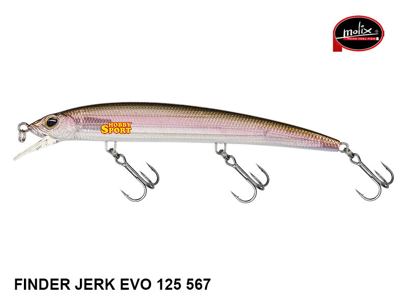 MOLIX FINDER JERK EVO 125F COL 567 GHOST NAT. SHAD SPINNING MARE SPIGOLA SERRA
