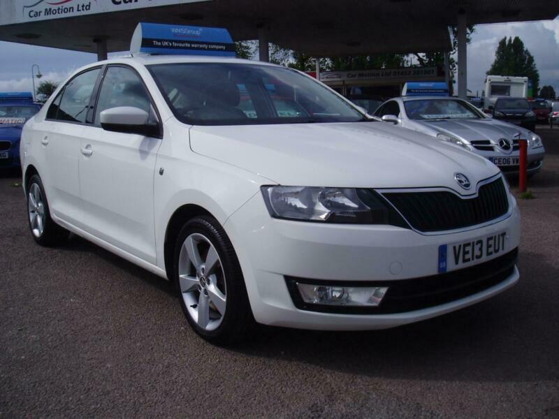 White skoda rapid
