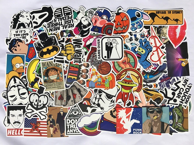 Pack of 100, 200, 300, 500 Random Skateboard Notebook Laptop