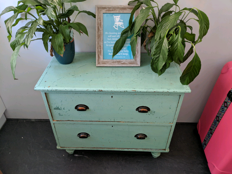 Vintage Mint Green Dresser Chest Of Drawers In Wimbledon