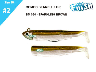 BLACK MINNOW FIIISH SIZE 2BM 3003 SPARKLING BROWN 8 GR COMBO SEARCH + 1 CORPS