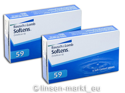 Bausch&Lomb, Soflens 59 Kontaktlinsen 12 Stück   + / - Stärke 