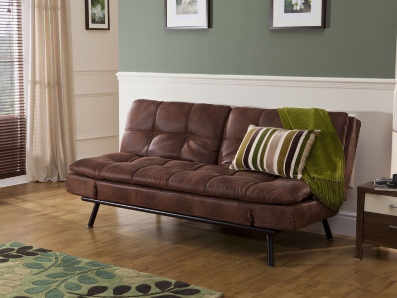 Sofa bed Texas faux leather as new from Benson for beds in Ipswich