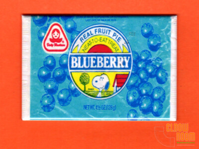 Dolly Madison Blueberry Pie wrapper art 2x3'' fridge magnet Peanuts 80s