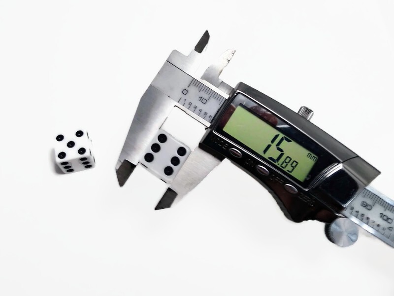 One Pair of 6 Sided Trick/Cheater/Loaded Game Dice 16mm d6 White with Black Pips