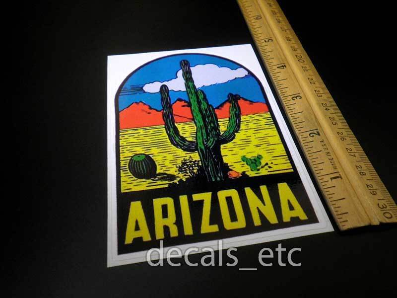 Arizona Vintage Style Travel Decal / Vinyl Sticker, Luggage Label