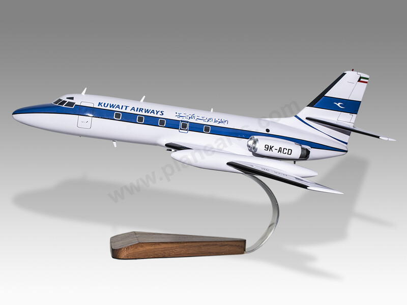 Lockheed L-1329 JetStar Kuwait Airways Solid Mahogany Handcrafted Display Model