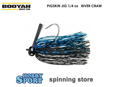 BOOYAH PIGSKINJIG 1/4 OZ COLORE RIVER CRAW  7 GR SPINNING LAGO FIUME BLACK BASS