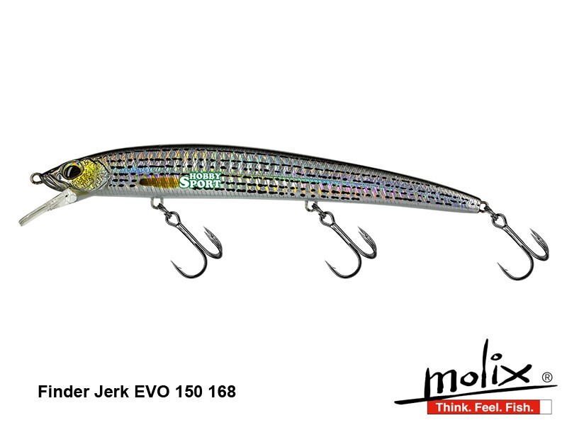 MOLIX FINDER JERK EVO 150 SS COL 168 CEFALO SPINNING  MARE SPIGOLA SERRA
