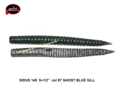 MOLIX SIDUS 145 COL. 97 GHOST BLUE GILL  SILICONICO  SPINNING LAGO BLACK BASS