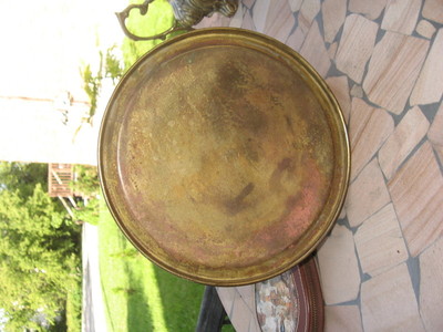 VTG SUPER CUTE TEA CADLE COOPER & BRASS 8''INCHES TALL