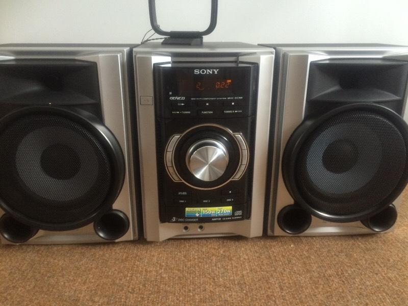 Sony 3 CD Changer Genezi Mini Hifi Component System MHC EC68 in