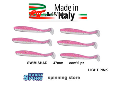 SWIM SHAD REAL WINNER 4,7 MM PINK SPINNING LAGO FIUME TROTA CAVEDANO PERSICO