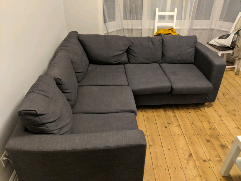 Corner sofa fabric dark blue in Stretford, Manchester Gumtree